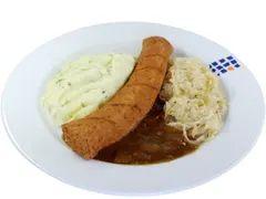 Bratwurst mit Zwiebelsauce