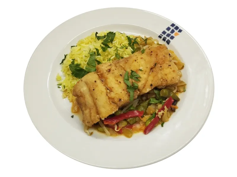 Gebratenes Seelachsfilet