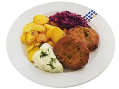 Quinoa-Erbsen-Frikadelle
