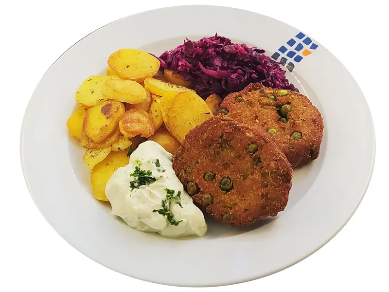Quinoa-Erbsen-Frikadelle