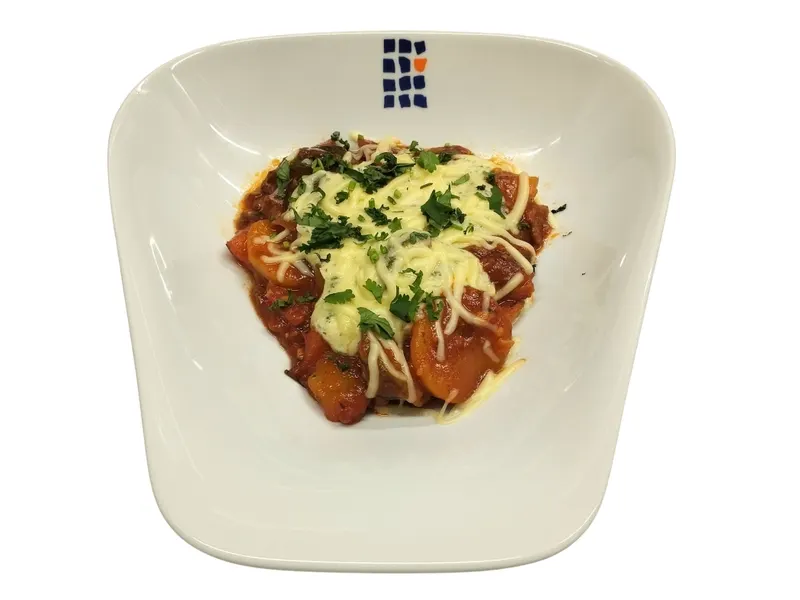 Moussaka mit Rindfleisch und Gemüse,