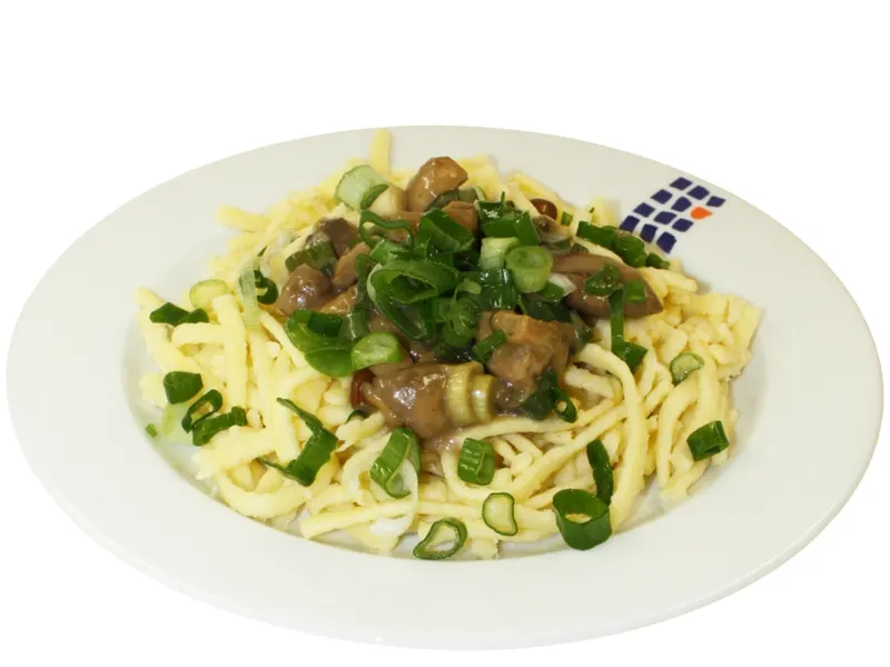 Waldpilzpfanne mit frischem Lauch